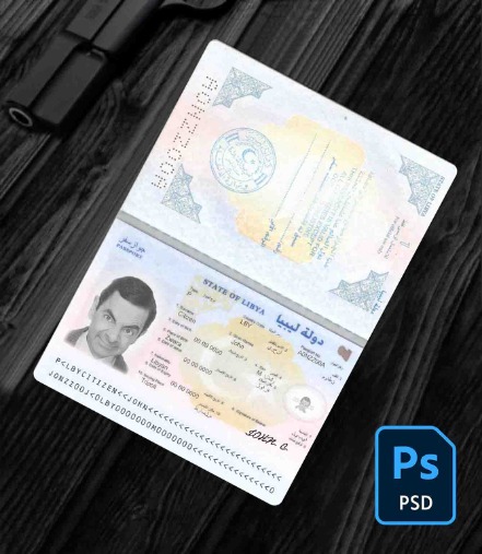 Libya passport PSD